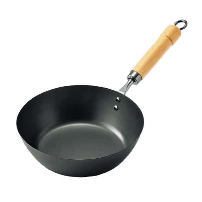 軽量 窒化鉄 フライパン ガス火専用 24cm 22cm深型 アドバンスドア【鉄製 鉄フライパン 炒め鍋 軽量 へら絞り 日本製】22cm深型