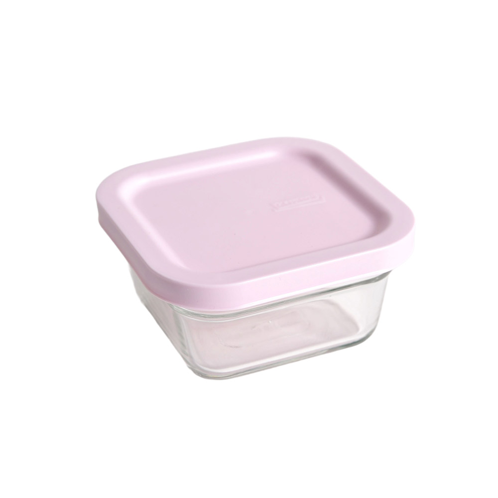 グラスロック イージーオープン スクエア 耐熱容器 ガラス容器 400ml Glasslock OCST-040E【保存容器 ガラス 耐久 冷蔵 冷凍 食品保存容器 四角 オーブン調理 電子レンジ対応 食洗機対応】 1個