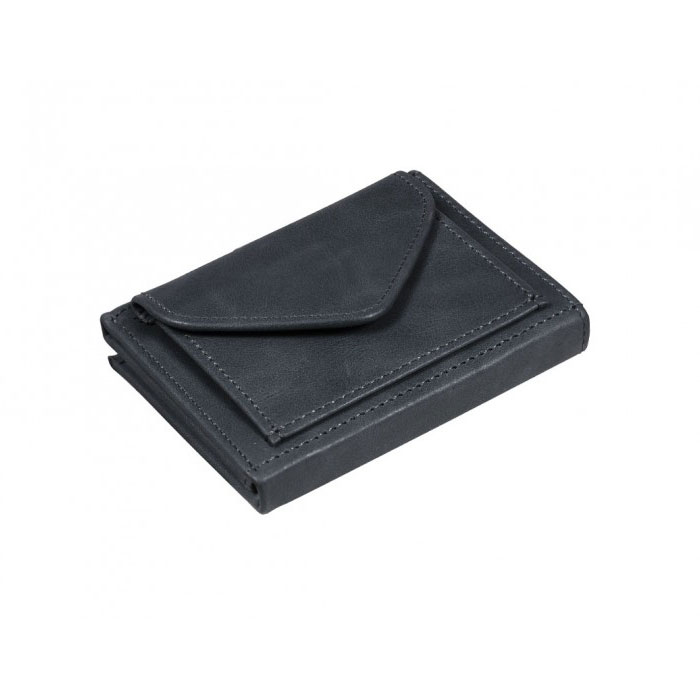 EXENTRI エキセントリ マルチウォレット スキミング防止 RFIDブロック【ミニマル財布 三つ折り財布 本革 ミニウォレット カード入れ 定期入れ コインケース 小銭入れ 薄型 大容量 メンズ レディース】 ブルー