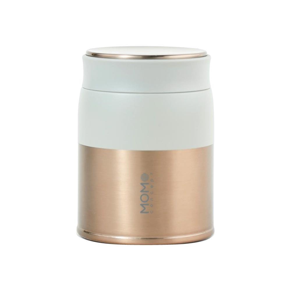 ルピナス スープ&フードジャー 400ml 真空断熱 保温 保冷 ステンレス ピンクゴールド MOMO concept モモコンセプト 百麦【スープジャー ランチボックス ランチジャー 女性 弁当箱 フルーツケース 真空二重構造】 ローリエグリーン