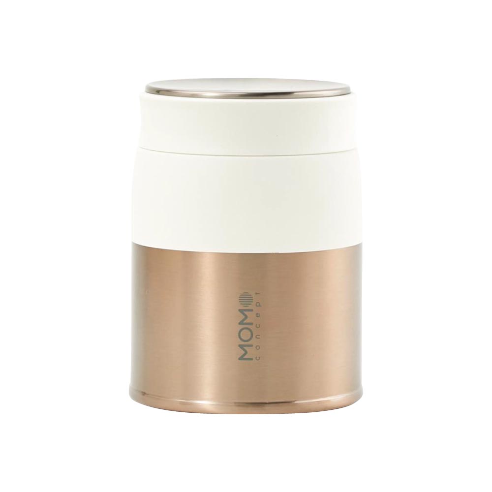 ルピナス スープ&フードジャー 400ml 真空断熱 保温 保冷 ステンレス ピンクゴールド MOMO concept モモコンセプト 百麦【スープジャー ランチボックス ランチジャー 女性 弁当箱 フルーツケース 真空二重構造】 マシュマロホワイト