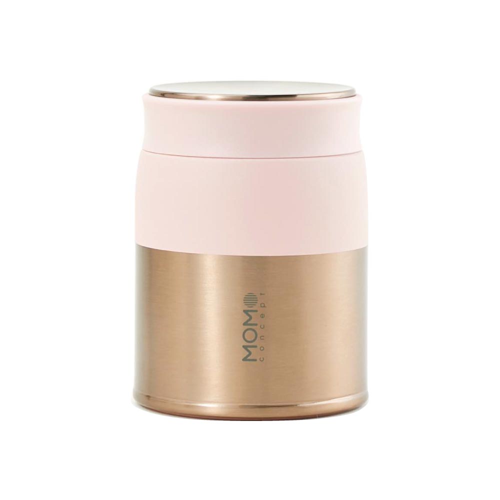 ルピナス スープ&フードジャー 400ml 真空断熱 保温 保冷 ステンレス ピンクゴールド MOMO concept モモコンセプト 百麦【スープジャー ランチボックス ランチジャー 女性 弁当箱 フルーツケース 真空二重構造】 ピンクムース