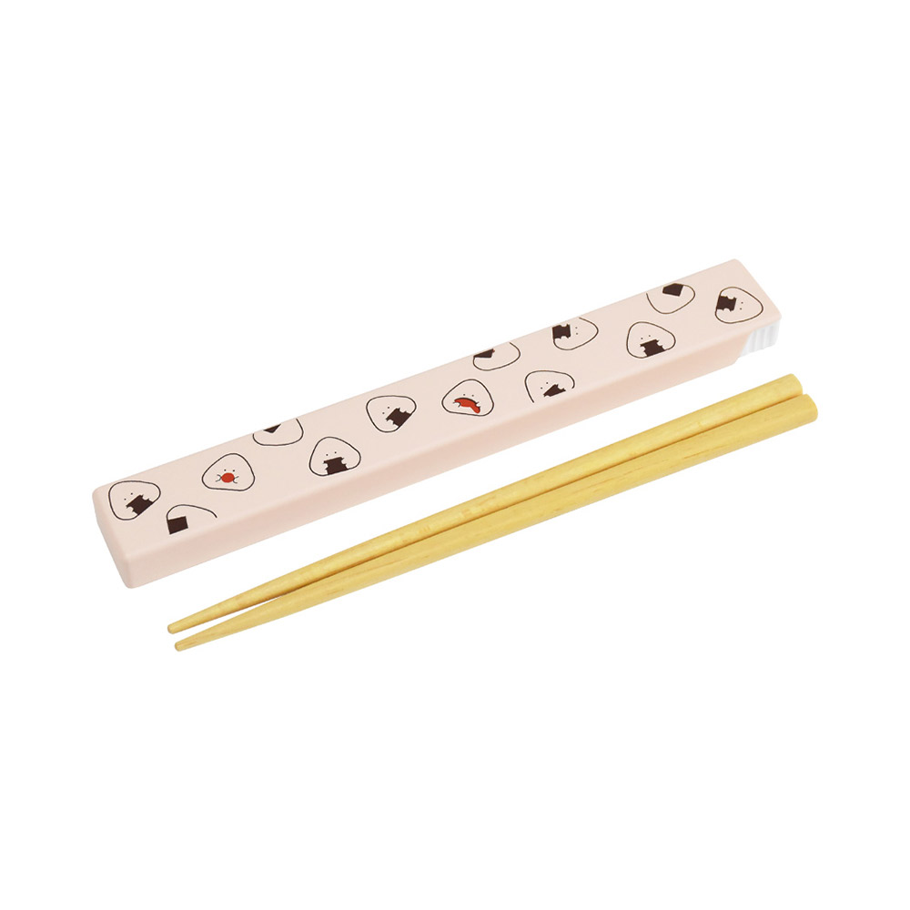 ぎゅっとおにぎりさん 抗菌箸 箸箱セット 逸品社 シュガーランド【箸 箸箱 カトラリー 抗菌 ランチグッズ 食洗機 アウトドア】 ピンク