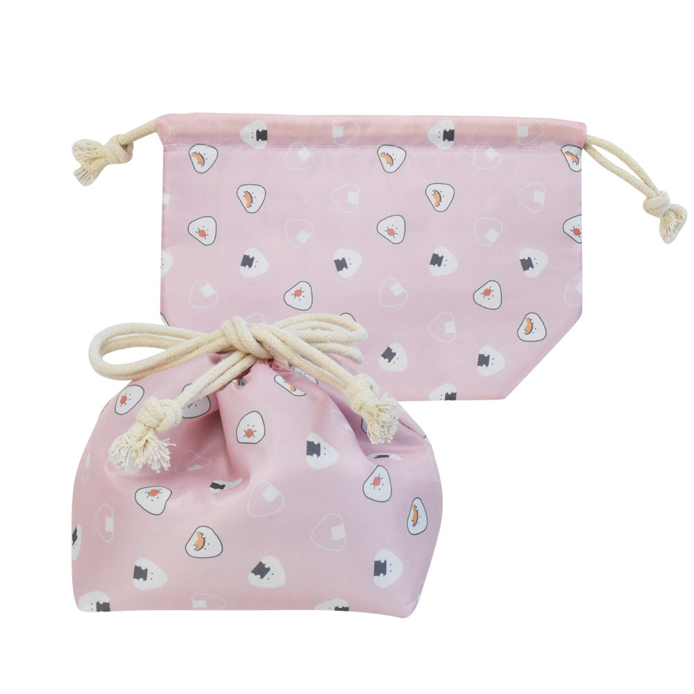 ぎゅっとおにぎりさん ランチ巾着 逸品社 シュガーランド【お弁当袋 お弁当バッグ ランチバッグ 保温 保冷 お弁当箱 ランチグッズ 持ち運び アウトドア】 ピンク