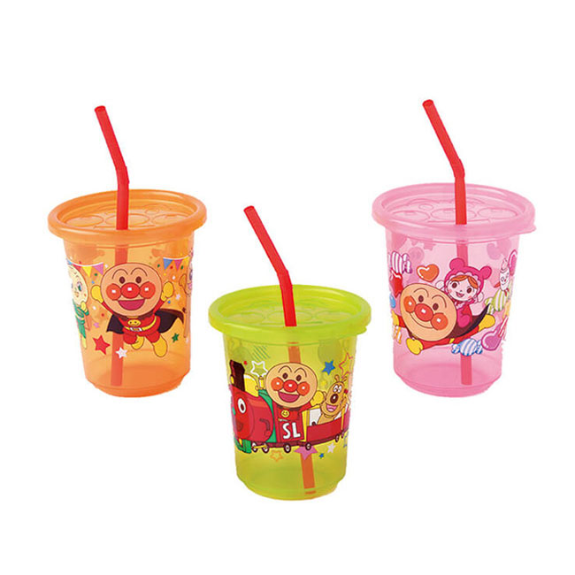 アンパンマン ストローカップ 3個セット 全2種 KK-192/KK-219 レック【あんぱんまん キッズ 食器 コップ カップ ストロー付きコップ 子ども 子供 子供用 通販 グッズ キャラクター 日本製】 セット2