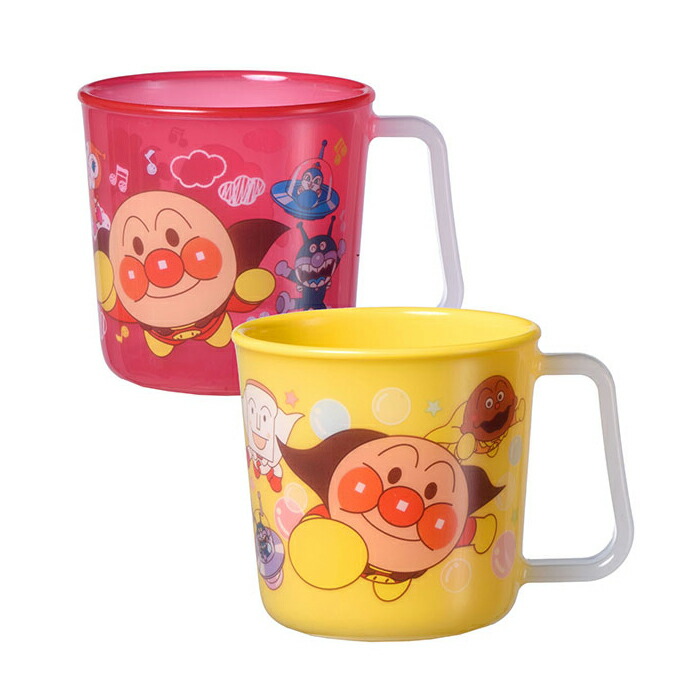 アンパンマン マグカップ 210ml KK-211/KK-212 レック【あんぱんまん グッズ キッズ 食器 カップ 子供用コップ 割れない プラスチック 子供用 レンジOK 通販 煮沸OK キャラクター】 レッド