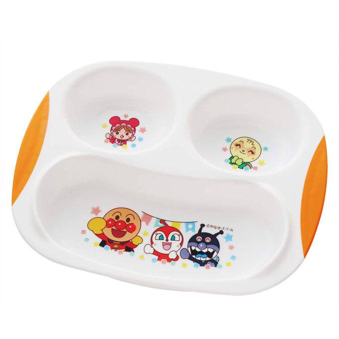 アンパンマン ベビーランチプレート KK-190【トレーニング食器 キッズ 食器 皿 ベビー プレート ランチプレート ワンプレート 仕切り 割れない プラスチック 子供用食器 ベビー食器 赤ちゃん 子ども 子供 レック】