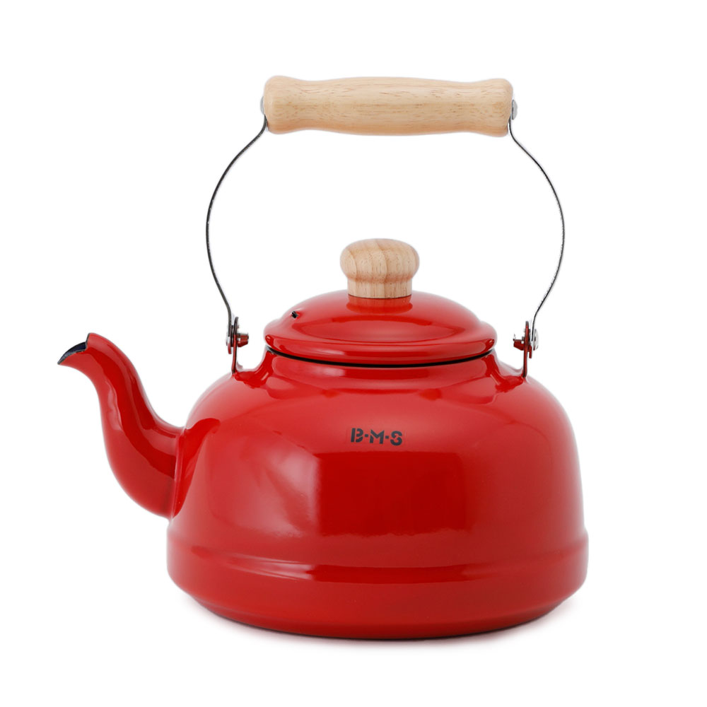 富士ホーロー ビームス シンプル ケトル ホーロー 2.3L IH対応 BMS【やかん IH 200V対応 直火 調理器具 琺瑯 ホーローケトル レトロ キッチン用品】 レッド