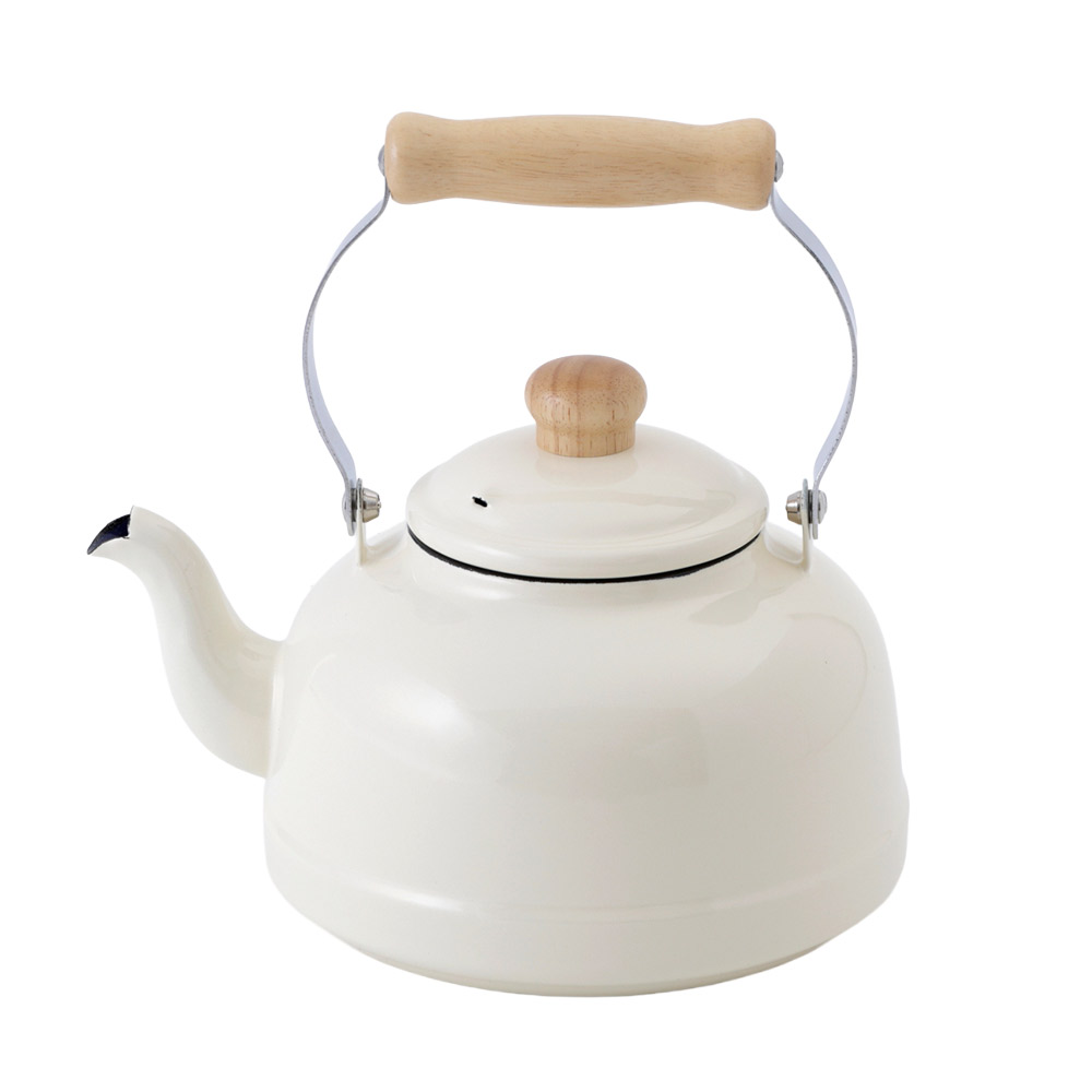 富士ホーロー ビームス シンプル ケトル ホーロー 2.3L IH対応 BMS【やかん IH 200V対応 直火 調理器具 琺瑯 ホーローケトル レトロ キッチン用品】 バニラ