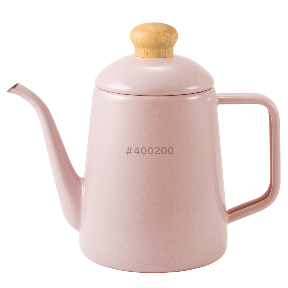 富士ホーロー コットン プラス ホーロー ドリップポット 1L ガス火 IH対応【琺瑯 コーヒードリップポット ケトル ホーローポット 直火 IH ほうろう コットンシリーズ】 アッシュピンク