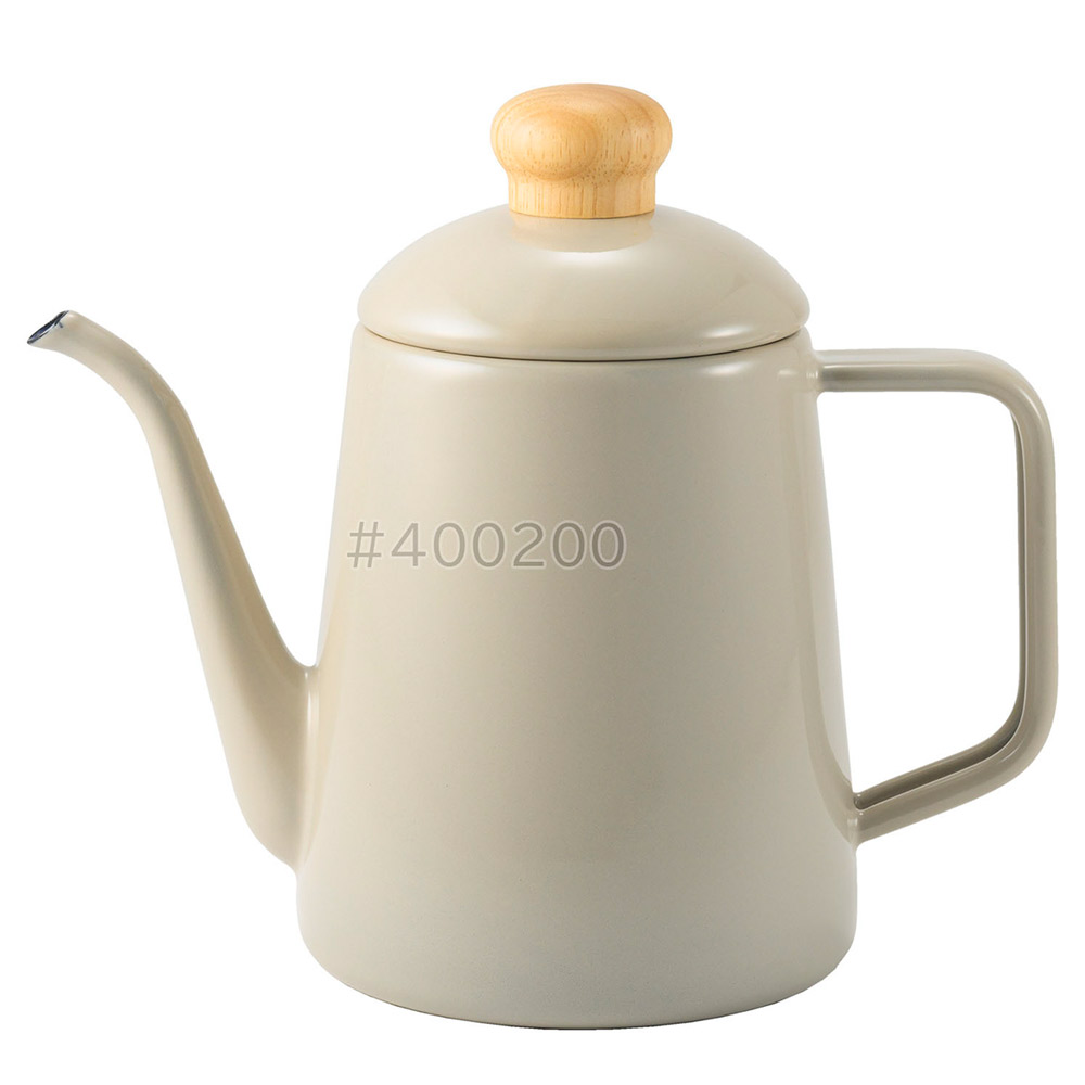 富士ホーロー コットン プラス ホーロー ドリップポット 1L ガス火 IH対応【琺瑯 コーヒードリップポット ケトル ホーローポット 直火 IH ほうろう コットンシリーズ】 グレーシュ