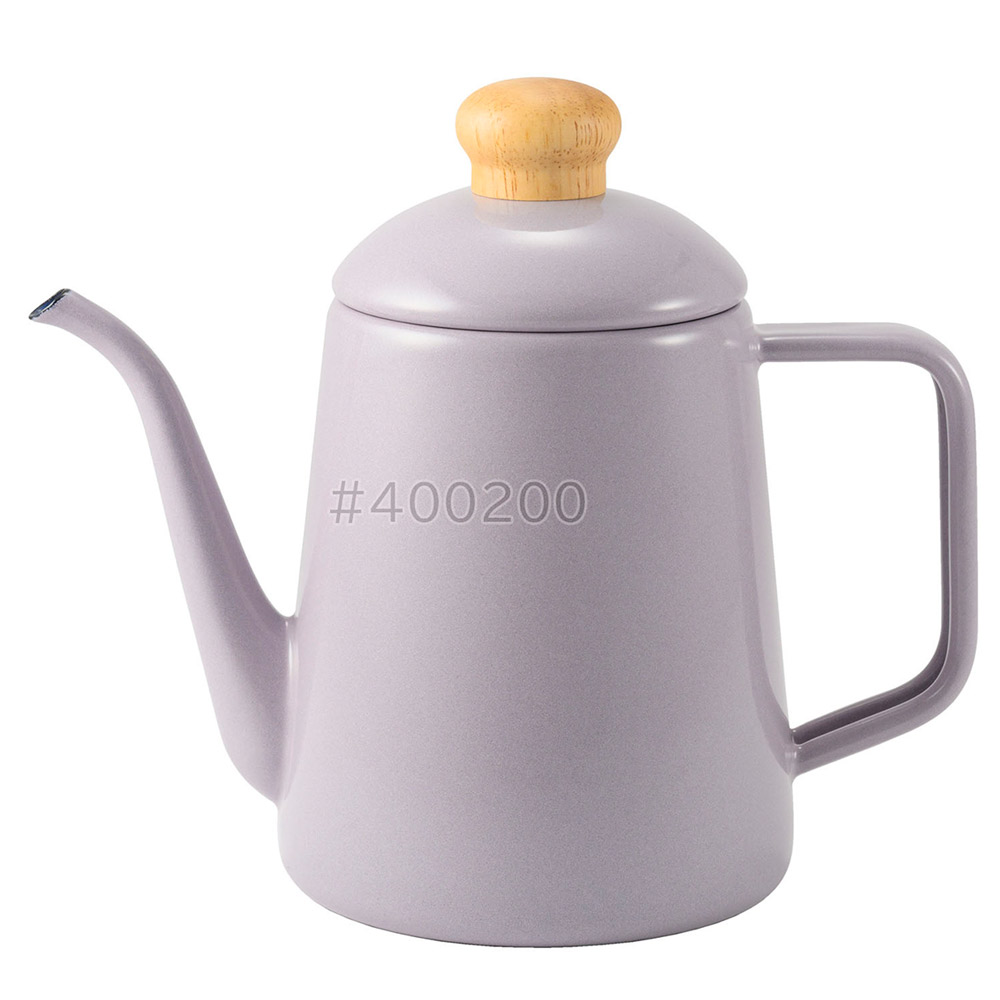 富士ホーロー コットン プラス ホーロー ドリップポット 1L ガス火 IH対応【琺瑯 コーヒードリップポット ケトル ホーローポット 直火 IH ほうろう コットンシリーズ】 パープル