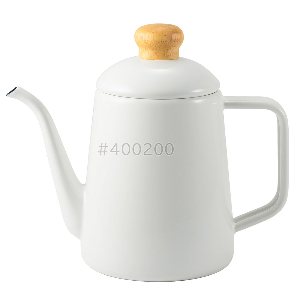 富士ホーロー コットン プラス ホーロー ドリップポット 1L ガス火 IH対応【琺瑯 コーヒードリップポット ケトル ホーローポット 直火 IH ほうろう コットンシリーズ】 ホワイト