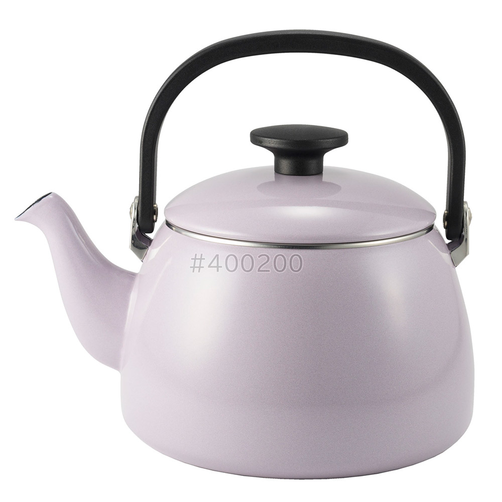 富士ホーロー コットン プラス ホーロー ケトル 2.5L ガス火 IH対応 CTP-2.5K【琺瑯 やかん 直火 ほうろう 麦茶ケトル】 パープル