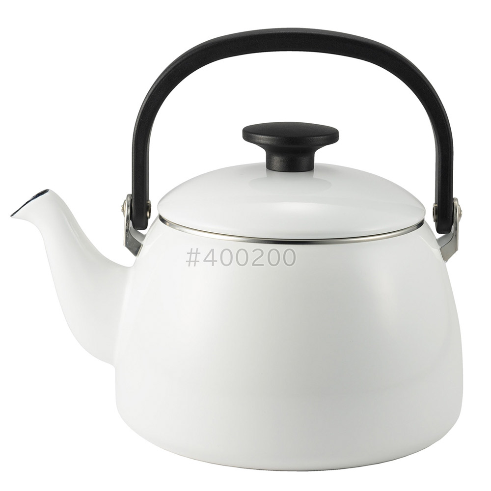 富士ホーロー コットン プラス ホーロー ケトル 2.5L ガス火 IH対応 CTP-2.5K【琺瑯 やかん 直火 ほうろう 麦茶ケトル】 ホワイト