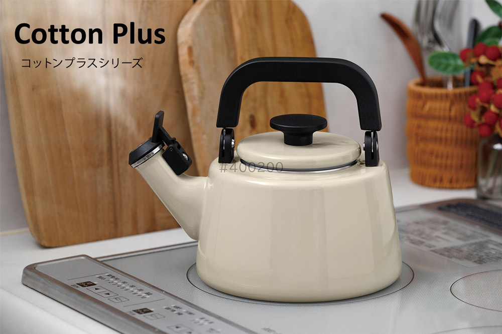 富士ホーロー,Cotton Plus,コットン,笛吹きケトル,CTP-2.1WK