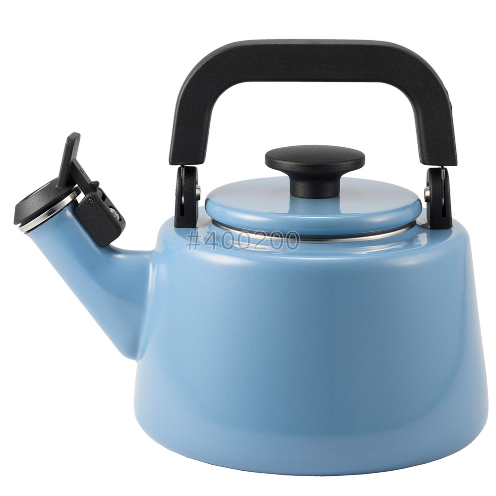 富士ホーロー コットン プラス 笛吹きケトル ホーロー 2.1L ガス火 IH対応 Cotton Series コットンシリーズ【ケトル 笛吹き 笛吹ケトル やかん ほうろう 琺瑯 直火】 アッシュブルー