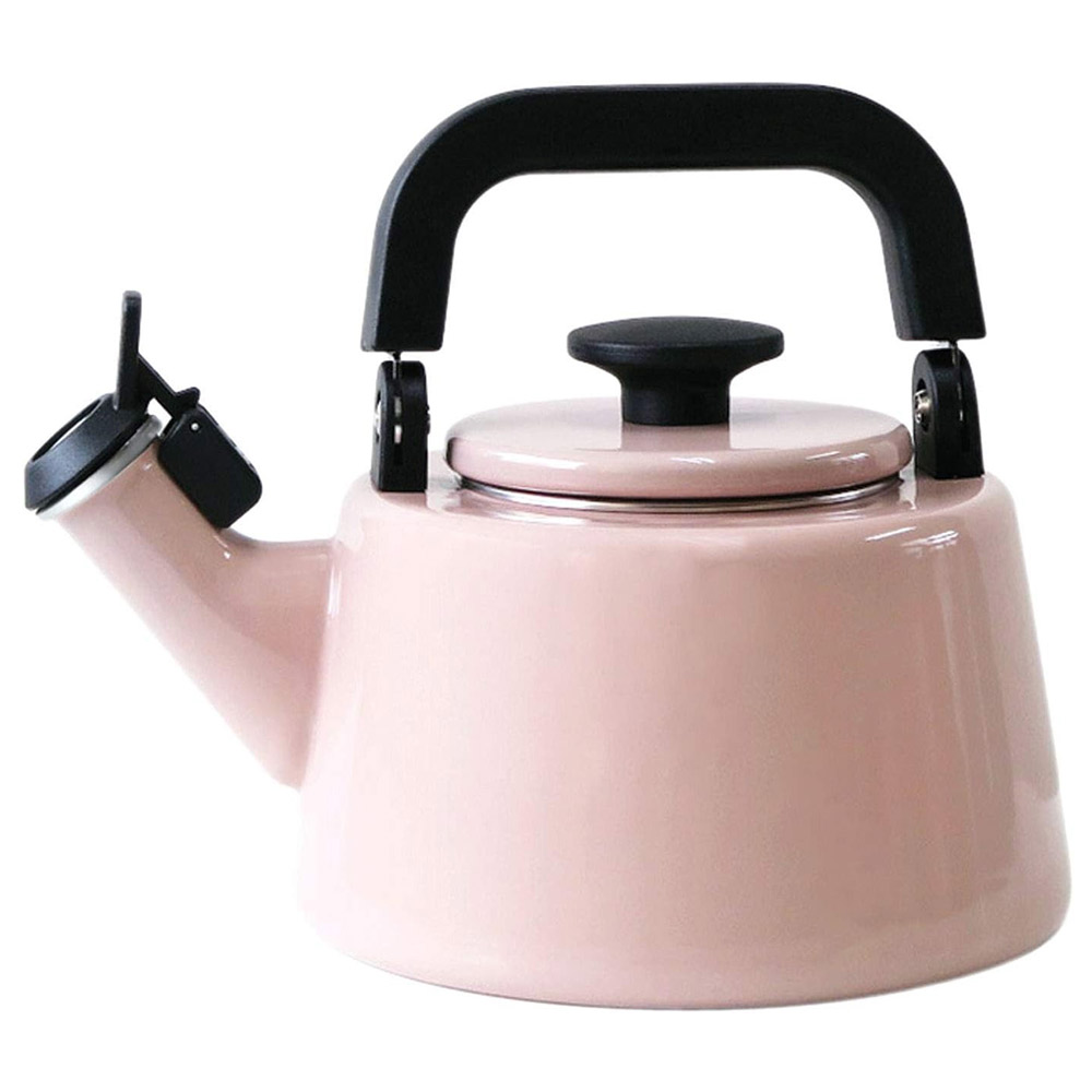 富士ホーロー コットン プラス 笛吹きケトル ホーロー 2.1L ガス火 IH対応 Cotton Series コットンシリーズ【ケトル 笛吹き 笛吹ケトル やかん ほうろう 琺瑯 直火】 アッシュピンク