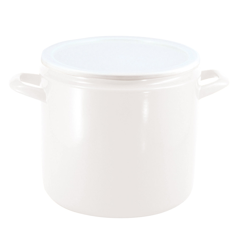 富士ホーロー ホーロータンク ポリ蓋 24cm 9.2L C24T【ホーロー容器 琺瑯 容器 漬物容器 大容量 漬物樽 丸型 ぬか漬け 梅干し 味噌作り ホーロー キッチン】