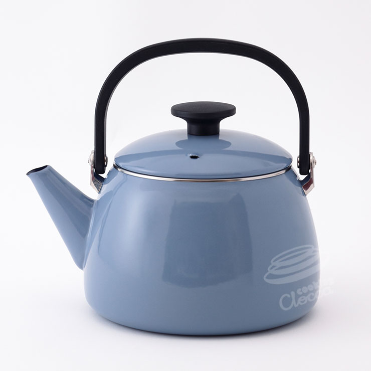 富士ホーロー 広口 ケトル ホーロー 2.5L ガス火 IH対応 CLF-2.5K【やかん ほうろう 琺瑯 IH 直火 大容量 麦茶】 セレニティブルー