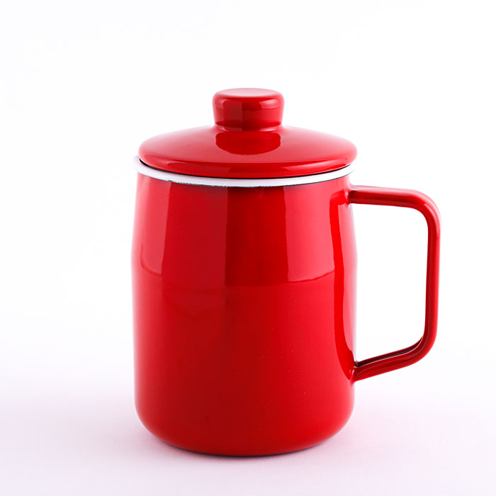 富士ホーロー フィルト オイルポット ホーロー 1.0L 二重こし網 ステンレスフィルター【油ポット 油入れ 琺瑯 ほうろう 油こし器 スリム コンパクト ミニ 小さめ 揚げ物 調理器具】 レッド