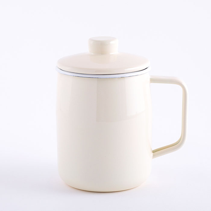 富士ホーロー フィルト オイルポット ホーロー 1.0L 二重こし網 ステンレスフィルター【油ポット 油入れ 琺瑯 ほうろう 油こし器 スリム コンパクト ミニ 小さめ 揚げ物 調理器具】 バニラ