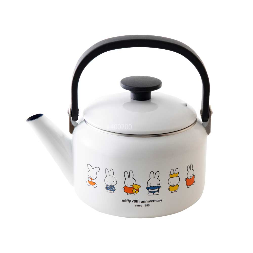 ミッフィー ホーロー ケトル 2.0L ミッフィーフェイス 70周年 富士ホーロー IH対応【miffy シンプルフェイス 70th グッズ IH 直火 やかん 2リットル 琺瑯 ディックブルーナ】 ミッフィー70周年