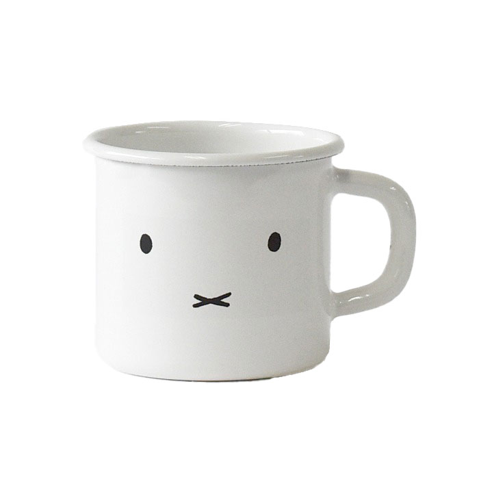 ミッフィー マグ 7cm ミッフィーフェイス ボリス 70周年 富士ホーロー【miffy 70th boris シンプルフェイス グッズ ホーロー マグカップ 食器 琺瑯 コップ ディックブルーナ】 おかお1