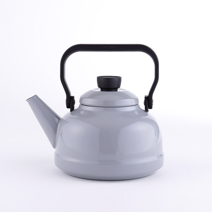 富士ホーロー ケトル ホーロー ガス火 IH対応 2.3L ソリッド【直火 IH 200V 調理器具 ホーローケトル 琺瑯 やかん ほうろう おしゃれ レトロ】 ライトグレー