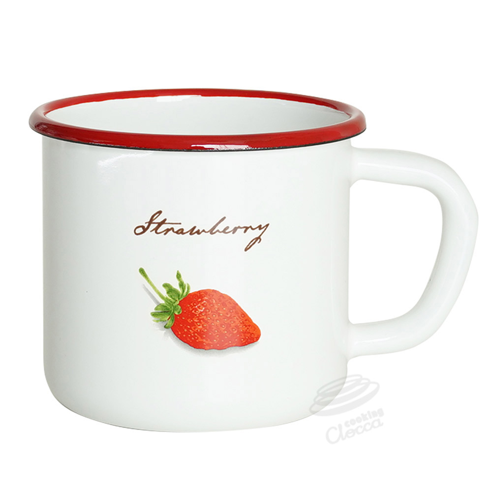 富士ホーロー ストロベリーシリーズ 8cmマグ【ホーロー マグカップ 食器 琺瑯 コップ】 ストロベリーマグ