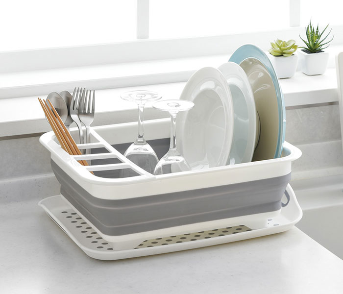 デイズ 折り畳み 水切りバスケット DS-07【水切りかご 折りたたみ 洗い桶 キッチン】