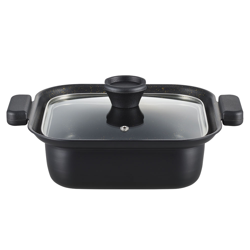 囲 IH対応角型卓上鍋 20cm KK-20W タマハシ【しゃぶしゃぶ すき焼き 水炊き ガス火 IH200V対応】