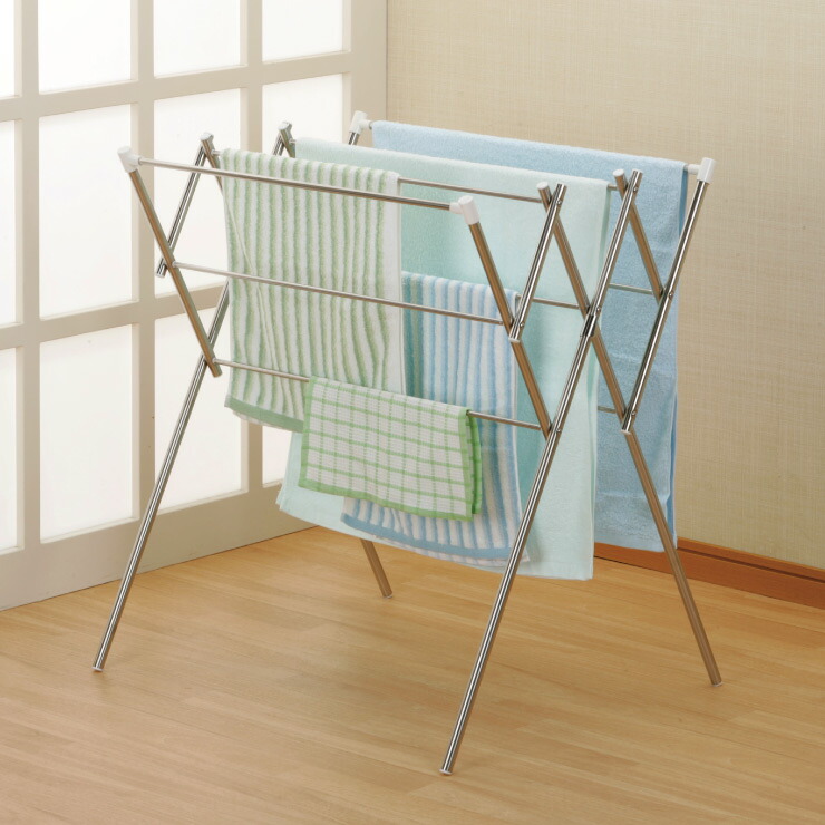 アコーディオン物干し SH-700 鈴木金属【タオルハンガー 折りたたみ ステンレス 物干し 日本製】