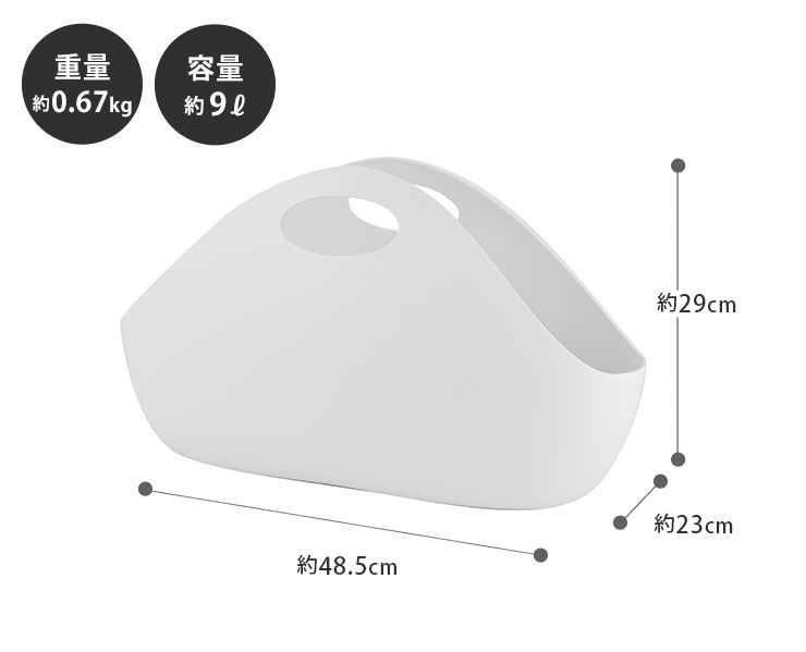 家の中で散らかりがちなものを入れるのはもちろん、気軽に車に積んでアウトドアや、ショッピングにも