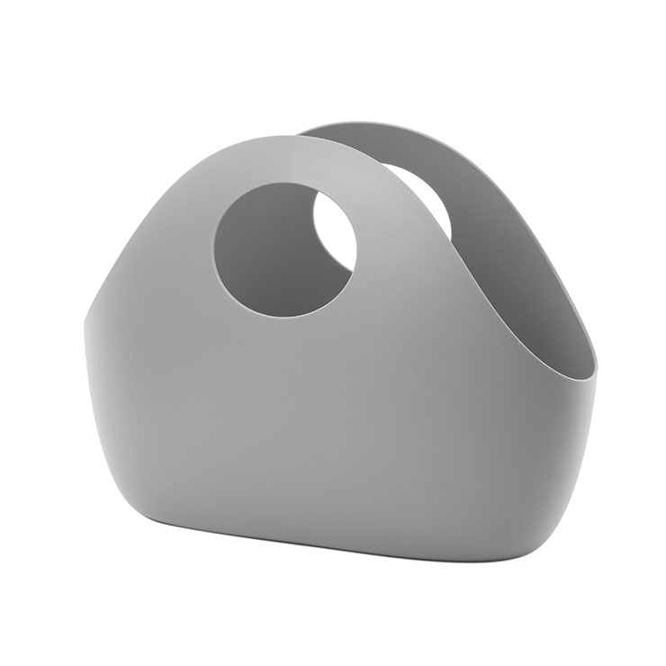 エノッツ インテリアバッグ m 5L アイムディー 岩谷マテリアル ImD ENOTS ENOIBM【収納バッグ リビング キッチン 洗面所 収納バスケット オフィス カフェ 荷物入れ 小物入れ 収納 日本製】 グレー