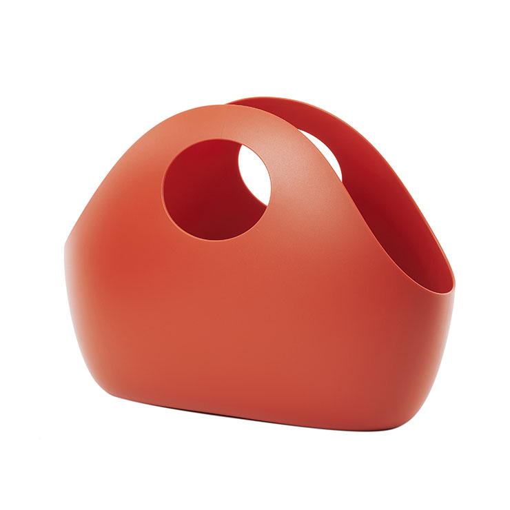 エノッツ インテリアバッグ m 5L アイムディー 岩谷マテリアル ImD ENOTS ENOIBM【収納バッグ リビング キッチン 洗面所 収納バスケット オフィス カフェ 荷物入れ 小物入れ 収納 日本製】 レッド