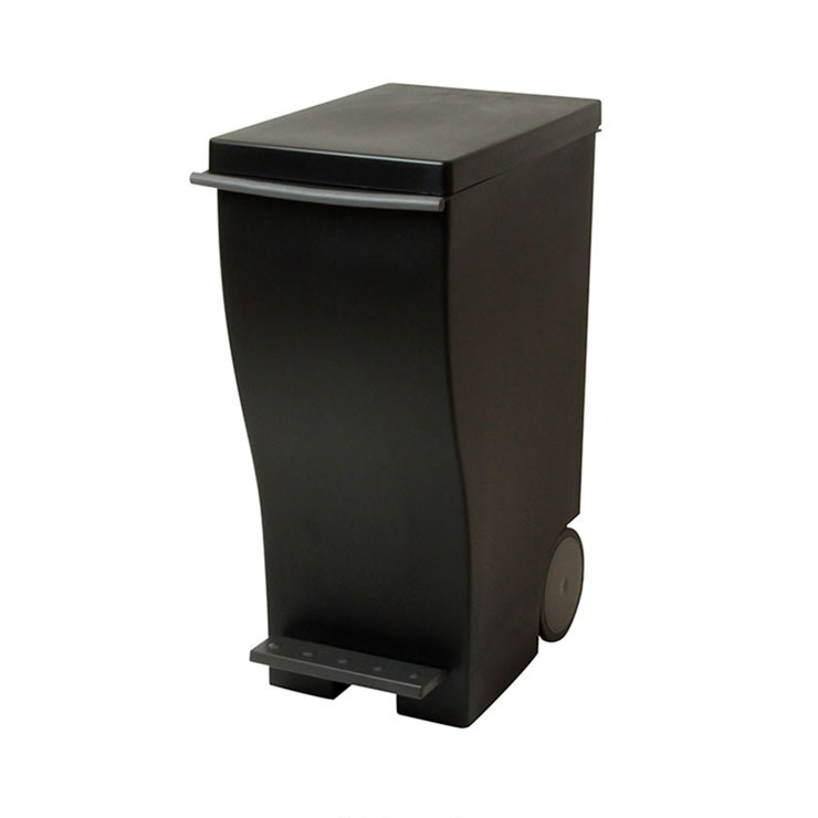 クード スリムペタル #20 20L キャスター付き アイムディー ImD kcud KUD20 岩谷マテリアル【ゴミ箱 分別 ダストボックス 20リットル袋対応 ふた付き ペダル式 日本製】 ブラック