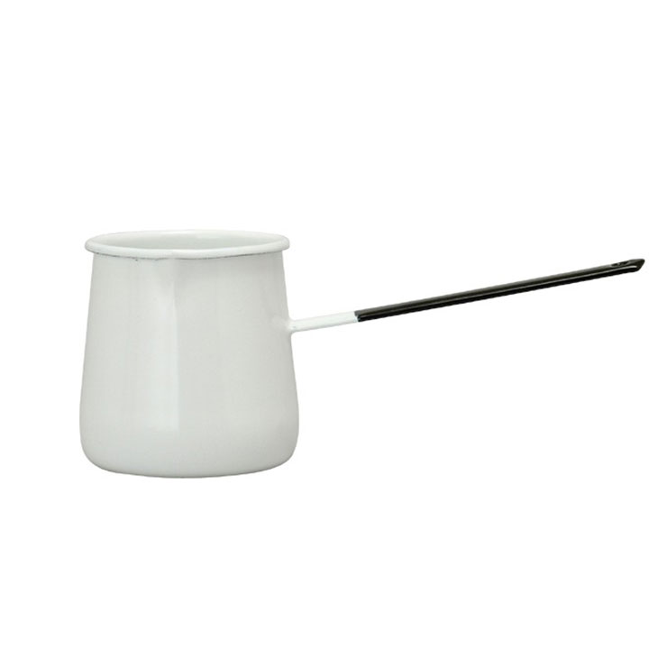 野田琺瑯 バターウォーマー ホーロー ホワイト×取手ブラック ガス火専用 BTB-22【片手鍋 ミニ 琺瑯鍋 ホーロー鍋 直火 製菓用品 鍋 日本製】