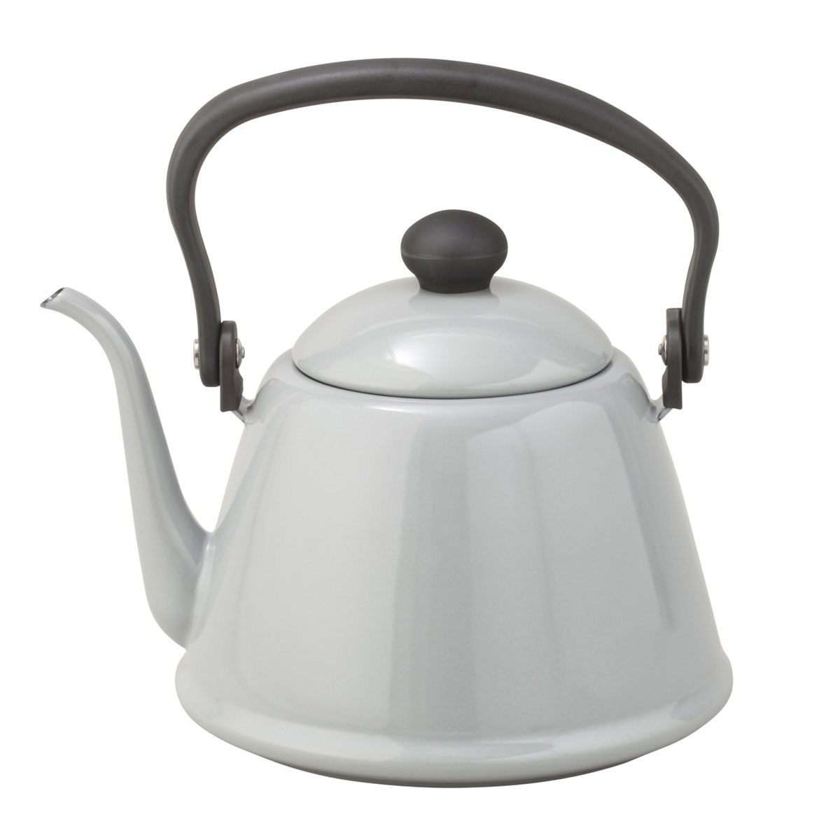 野田琺瑯 ホーロー ドリップケトル II 2L IH対応 DK-200【IH200V ケトル 直火 細口 ホーローケトル やかん レトロ シンプル 日本製】 グレー