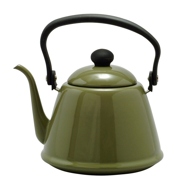 野田琺瑯 ホーロー ドリップケトル II 2L IH対応 DK-200【IH200V ケトル 直火 細口 ホーローケトル やかん レトロ シンプル 日本製】 オリーブ