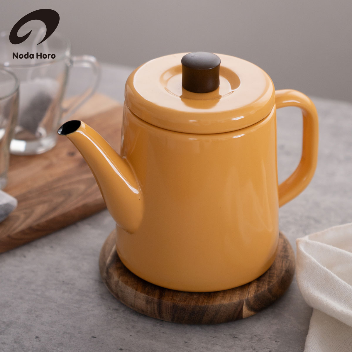 野田琺瑯 ポトル 1.5L ガス火 IH対応【ホーロー やかん ケトル 直火 IH200V対応 琺瑯 ホーローケトル ポット シンプル 調理器具 日本製】 ベージュ