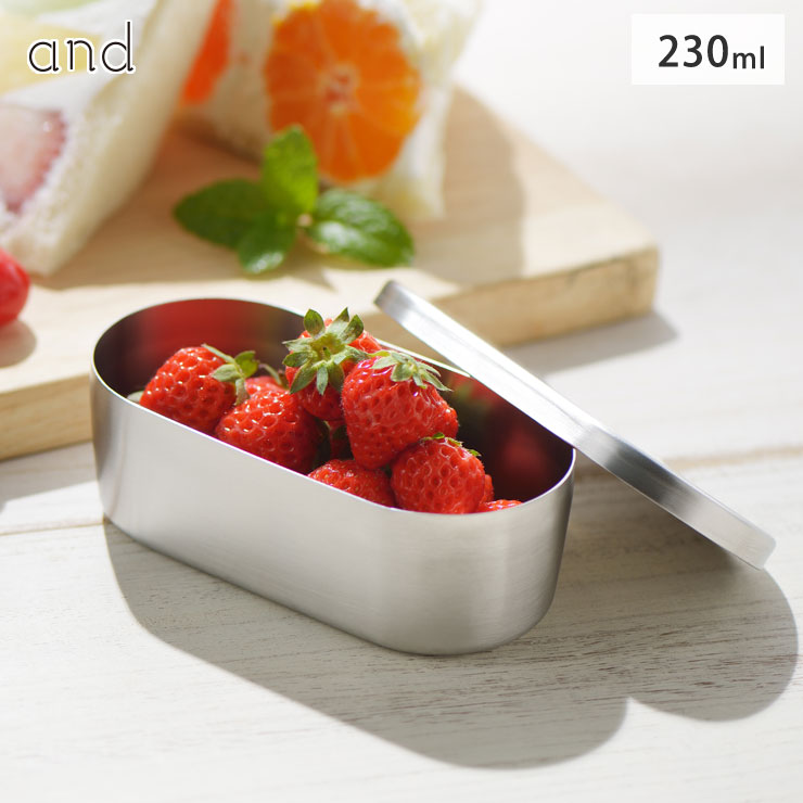 ヨシカワ and アンド ステンレスながまる缶 AN0203【ミニ 保存容器 ステンレス キャニスター 容器 丸缶 小判型 日本製】