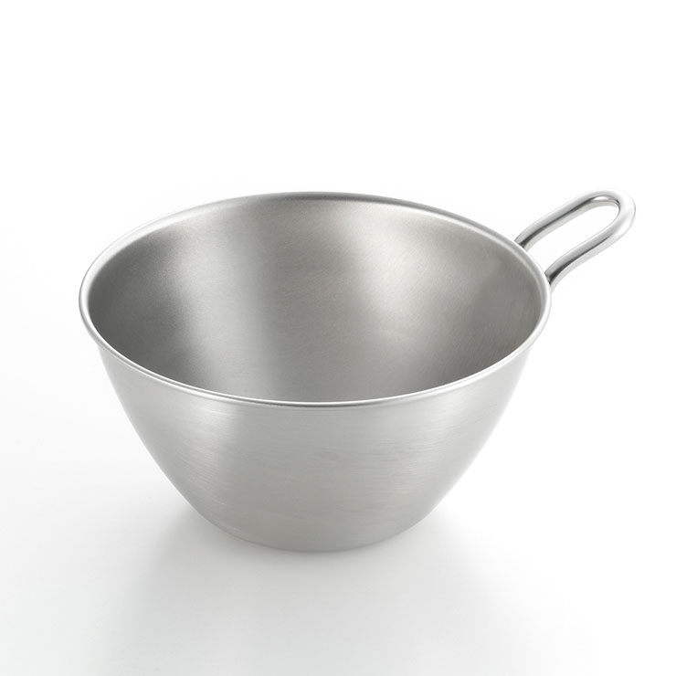 ヨシカワ and アンド ステンレス手付きボウル 13cm AN0205【ミニ ボウル 取っ手付き ステンレス 食器 調理ツール 下ごしらえ 日本製】