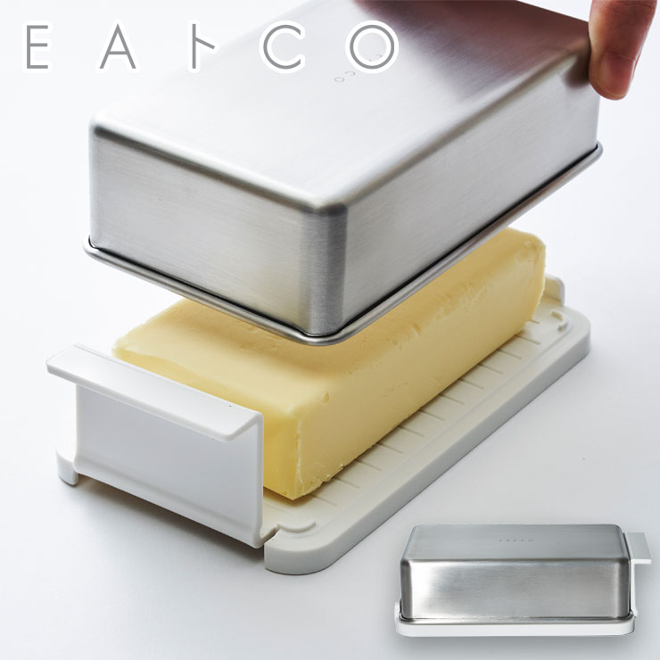 ヨシカワ EAトCO バターケース コンテナー イイトコ Butter Case container AS0043【バター容器 ステンレス蓋 調理ツール 日本製】