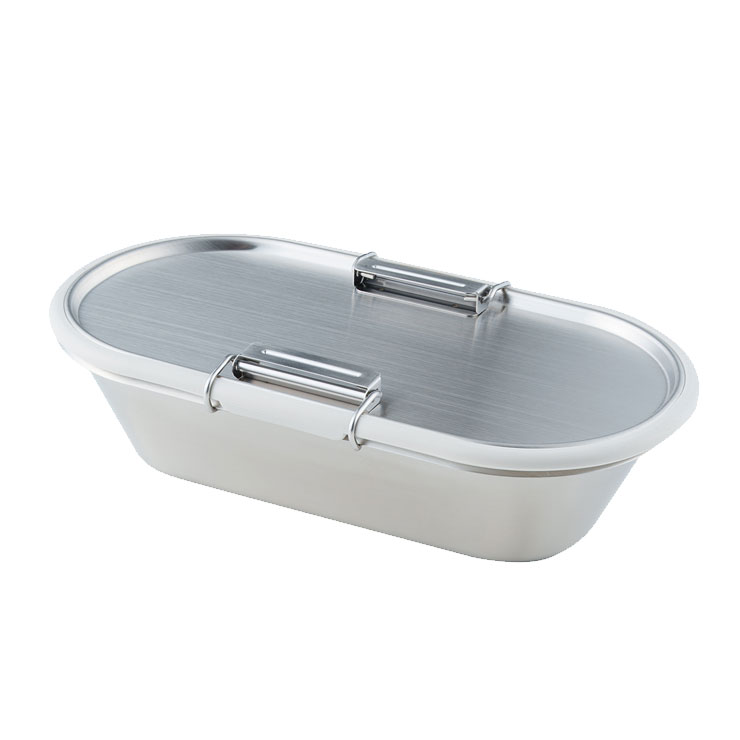 アイカタ ステンレスコンテナ ストッパー付 600ml PD3015 ブラウン PD3016 ヨシカワ aikata【お弁当箱 ランチボックス 1段 保存容器 ステンレス フードコンテナ 日本製】 グレー