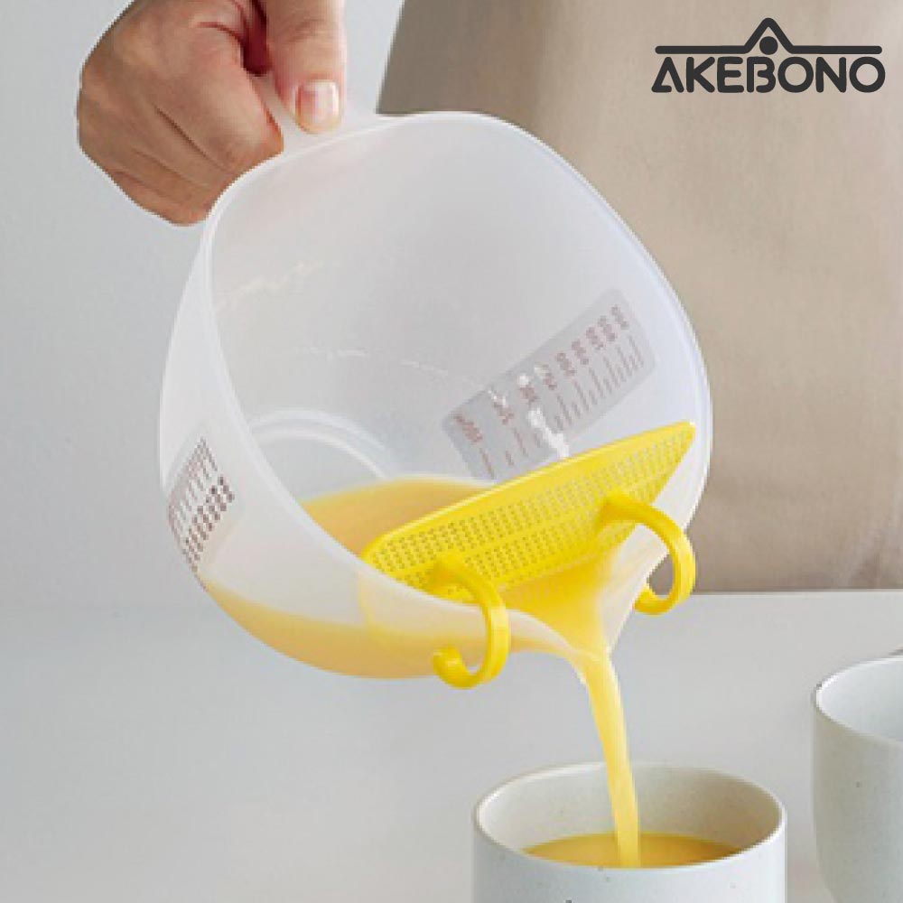 たまごこしボウル CH-2100 曙産業【卵こし器 こし器付き 調理ボウル ボール 計量カップ 便利グッズ 日本製】