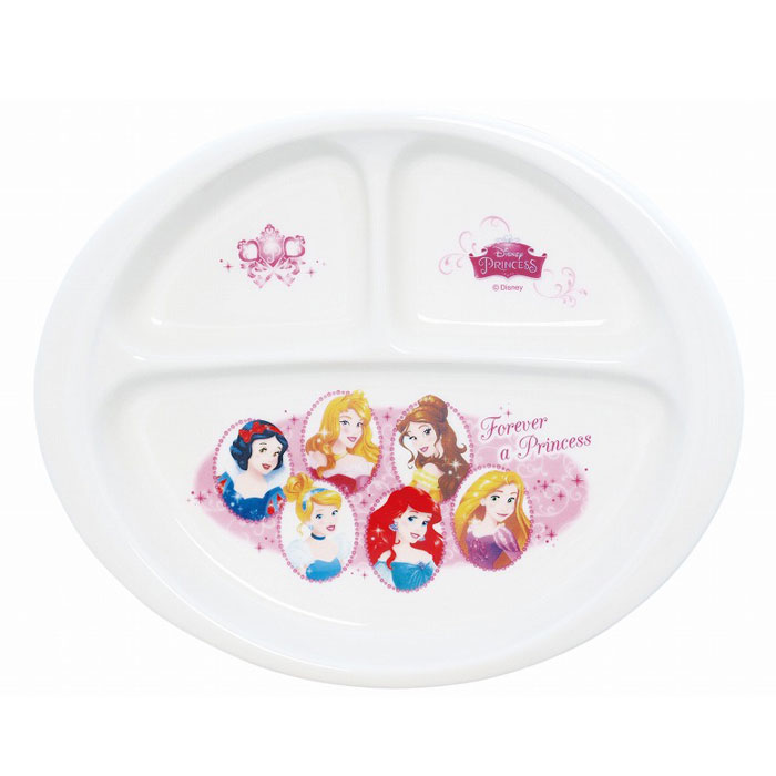 ディズニー プリンセス ランチプレート 金正陶器【皿 プレート 仕切り皿 子供 こども食器 子供用食器 食器 磁器 女の子 キャラクター グッズ 日本製】