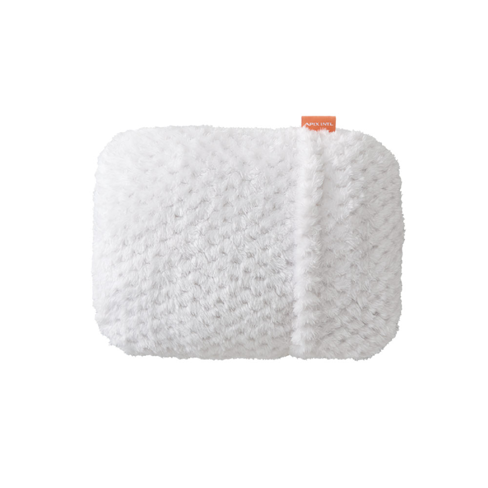 e湯たんぽ 蓄熱式 コードレス ワッフルファーカバー付き SHIZUKU AEY-S30 アピックス APIX INTL【湯たんぽ 蓄電式 充電式 電気湯たんぽ 電気アンカ 電気カイロ ゆたんぽ】 ホワイト