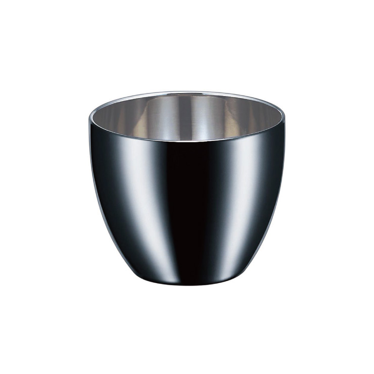 ブリリアントブラック 2重ぐい呑み 70ml ギフトボックス入り アサヒ BRILLIANT BLACK SCW-17BB【酒器 ステンレス ミラー 二重構造 SUS304 保温 保冷 日本製 燕】