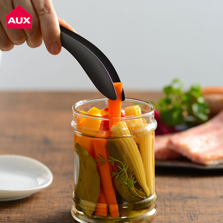 オークス ごはんのおともトング ステンレス AUX AUT1405 ギフトボックス入り【トング 小 ミニ 瓶 卓上 フッ素加工 キッチン 台所 調理ツール ミニトング 日本製】